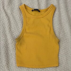 Zara Ribbed Crop Tank Top